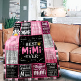 Cool Mimi Gift Idea - 1pc Mimi Throw Blanket for Grandma - Best Sofa Blanket for Grandchildren
