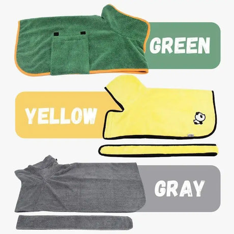Absorbent Pet Bathrobe With Waist-wrapped Microfiber - Lootquake