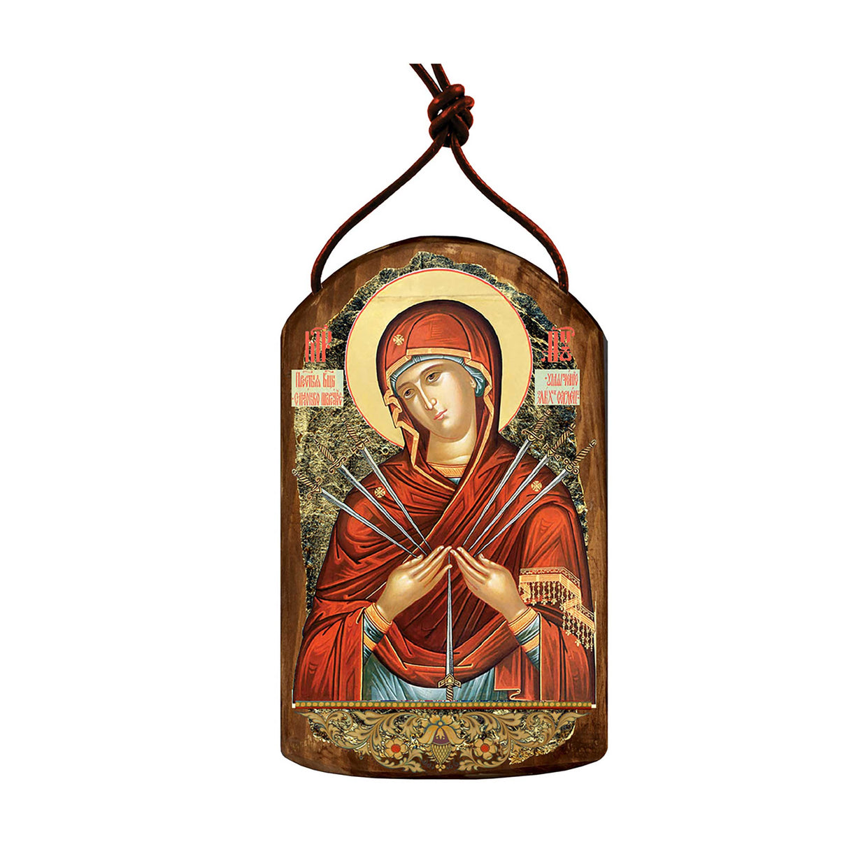 Adorno religioso cristiano de la Virgen María de las Siete Espadas - Decoración inspiradora - 87037