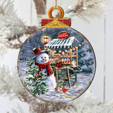 Hot Chocolate Stand - Frosty Fun Wooden Ornaments by D. Gelsinger Christmas Santa Snowman Decor - 8611087-DG