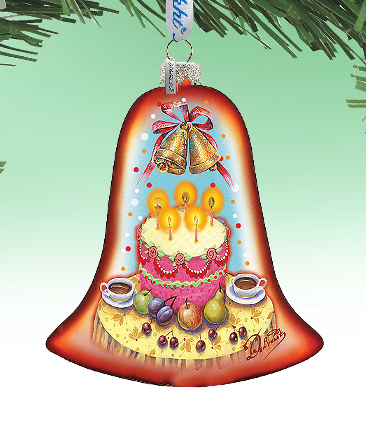 Celebration Bell Glass Ornament by G. DeBrekht - 752-003