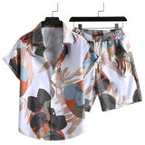 Men's Casual Suit 3D Digital Printing Short Sleeve Shirt Hawaii Suit - Lootquake