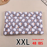 Manta rectangular para mascotas, resistente a la suciedad y para todas las estaciones - Cómoda cama con estampado de pata de perro y corazón (1 unidad)
