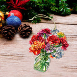 Flowers in the Vase Wooden Ornaments by G. Debrekht - Love Family Decor - 8688317