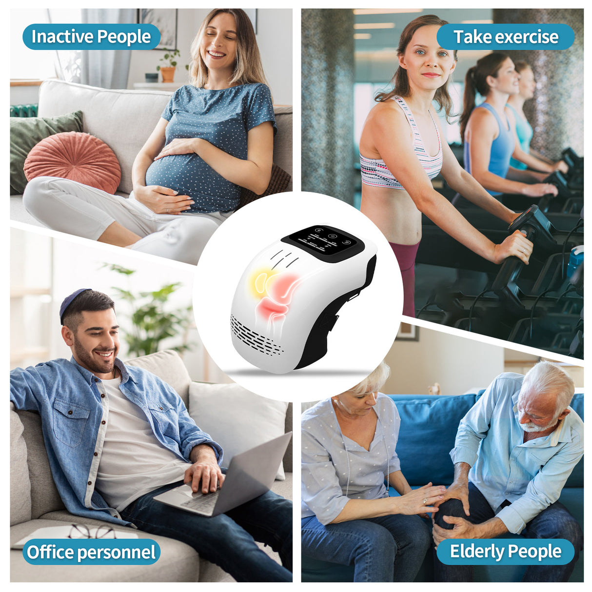 Masseur de genou intelligent Physiothérapie électrique du genou 