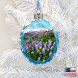 Mountain Flowers Mercury Glass Ornament by G. DeBrekht - Wildlife Holiday Decor - 773036
