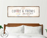 Coffee & Friends the Perfect Blend - Wooden Coffee shop decor - Farmhouse decor - Wooden Wall art - Kitchen decor - Farmhouse kitchen - Coffee nook - 310314