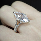Diamond-studded Ring Women's Design Water Drop Pear Shape - Lootquake