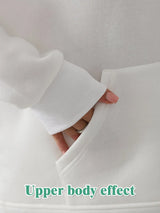 Women's Fashionable Casual Solid Color Long Sleeved Sweatshirt Set - Lootquake