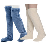 Calcetines afelpados hasta el muslo para parejas: medias de punto cálidas y duraderas por encima de la rodilla, de fácil cuidado.