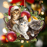 Christmas Kittens Wooden Ornaments by Gelsinger - Christmas Decor - 8161027-1-1607