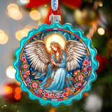 Adorno de cristal con forma de corona de ángel de la sanación de G. Debrekht - Decoración navideña - 759-064