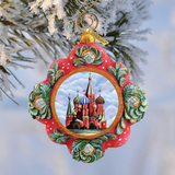 St Basil Cathedral Sculpted Hand-Painted Christmas Ornament by G. DeBrekht - Christmas Decor - 6103405