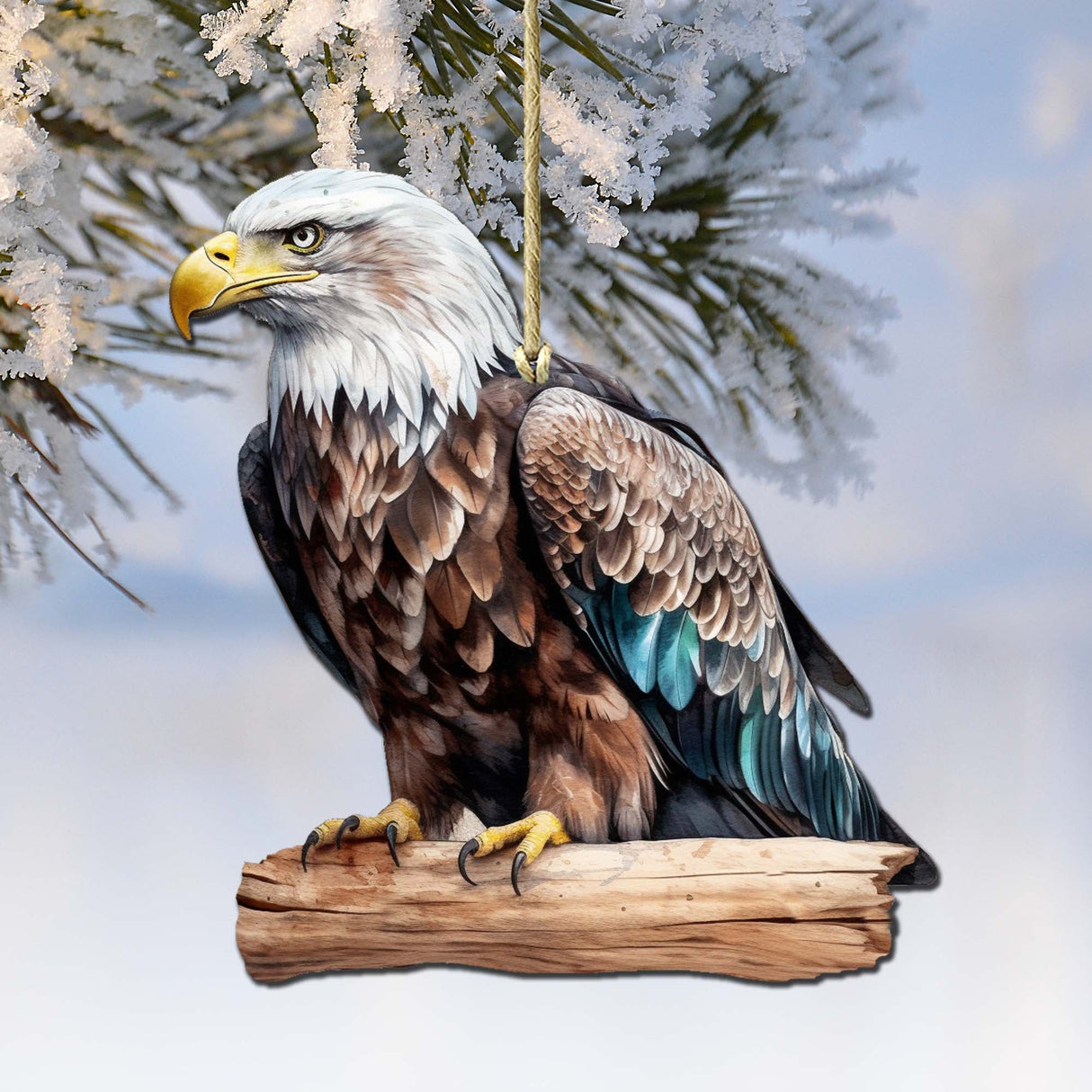 Bald Eagle Wooden Ornaments by G.Debrekht - Wildlife Holiday Decor - 8710101-2