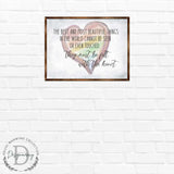 Most Wonderful Things Must Be Felt With the Heart - Bedroom Wall Art - Valentines Gift - Contemporary Decor - Gift for Her - ?ÿ Anniversary Gift - Wall Decor - 310337
