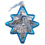 Adorno de cristal con forma de faro de nutria Starlight de J. Bergsma - Decoración navideña con motivos de vida silvestre - 755-572-JB