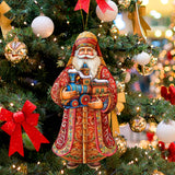 Adornos de madera navideños en miniatura de Santa Claus, de G. Debrekht - Decoración navideña de muñeco de nieve de Santa Claus - 8691417