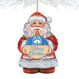 Merry Christmas Wooden Ornaments by G. DeBrekht - Christmas Santa Snowman Decor - 8117810-MC