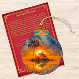 Coastal Christmas Decor - Ocean Sunset Wooden Ornaments by G. DeBrekht Coastal Holiday Decor - 8688171