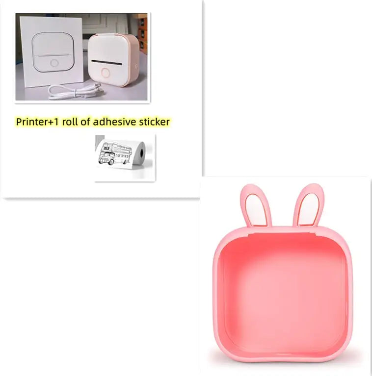 Portable Mini Printer for Students and Hobbyists, Bluetooth Thermal Label Printer