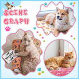 Couverture chaude et douce pour animaux de compagnie, motif empreinte de patte, pour chiens, chats et cochons d'Inde.