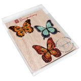 Summer Butterfly Decorative Wooden Ornaments of 3 by G. Debrekht - Wildlife Decor - 8091012-1-S3
