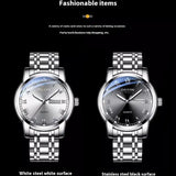 Stainless Steel With Double Calendar Quartz Watch Waterproof Luminous - Lootquake