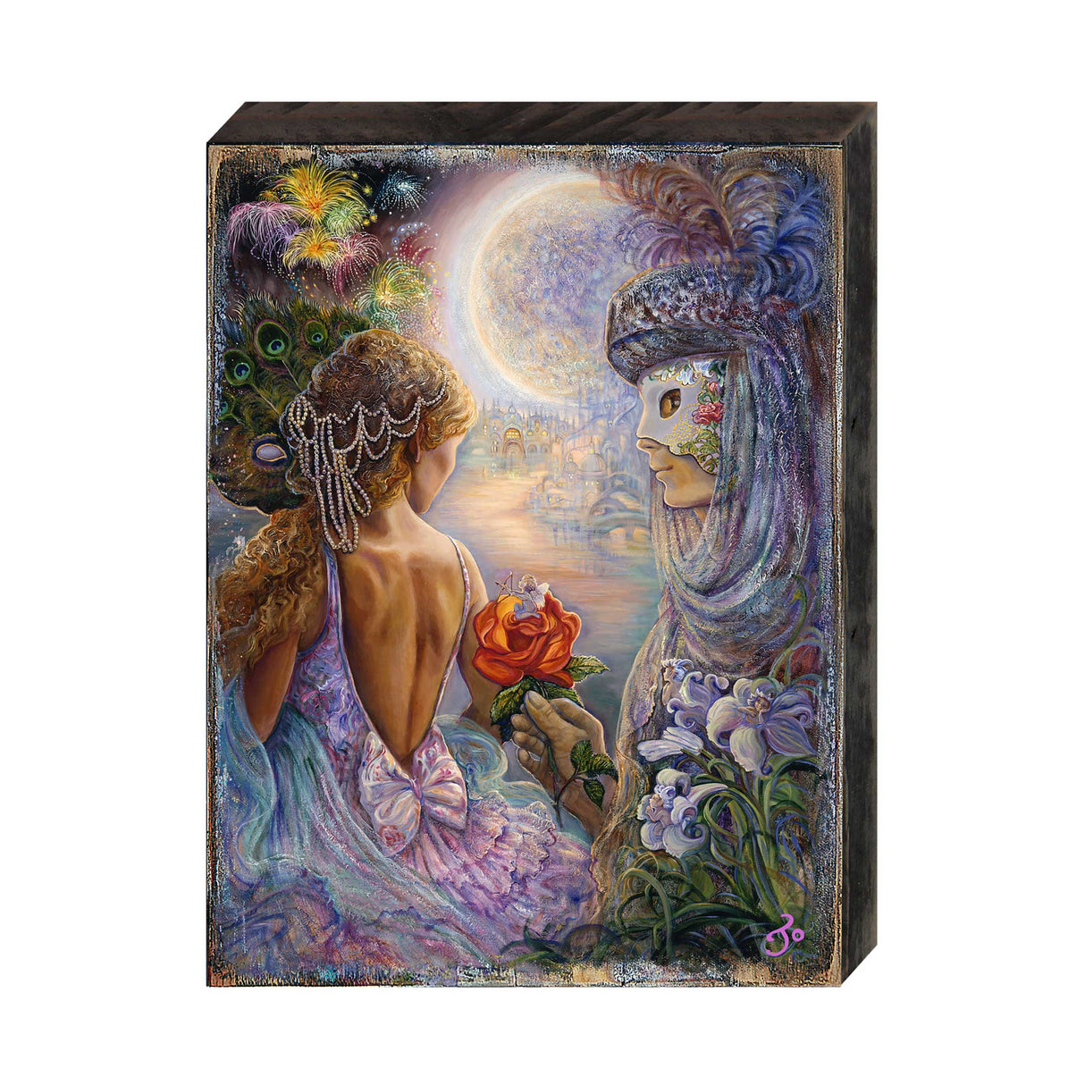 Maqui of Love Fantasy Wooden Wall Art by Josephine Wall - Fantasy Décor - 852148-JW