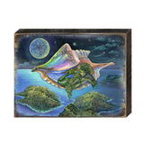 Sea View Fantasy Wooden Wall Art by Josephine Wall - Fantasy Decor - 852136-JW