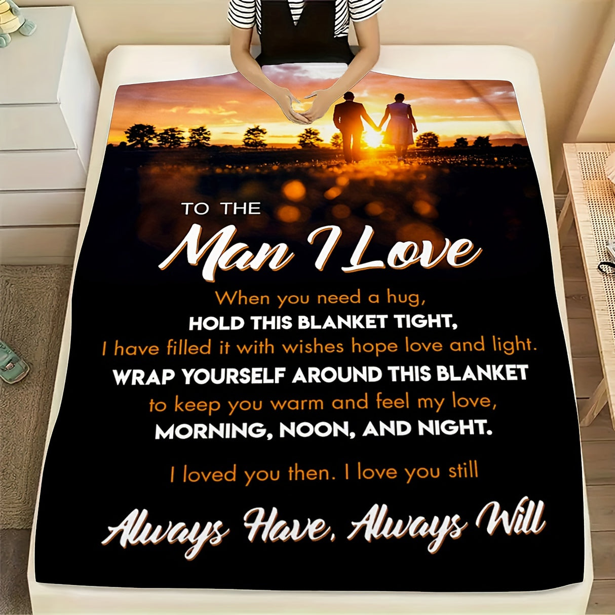 1pc I Love You Husband Blanket, Gifts for Him, Valentines Gifts, Boyfriend Birthday Gifts, Husband Birthday Gifts from Wife