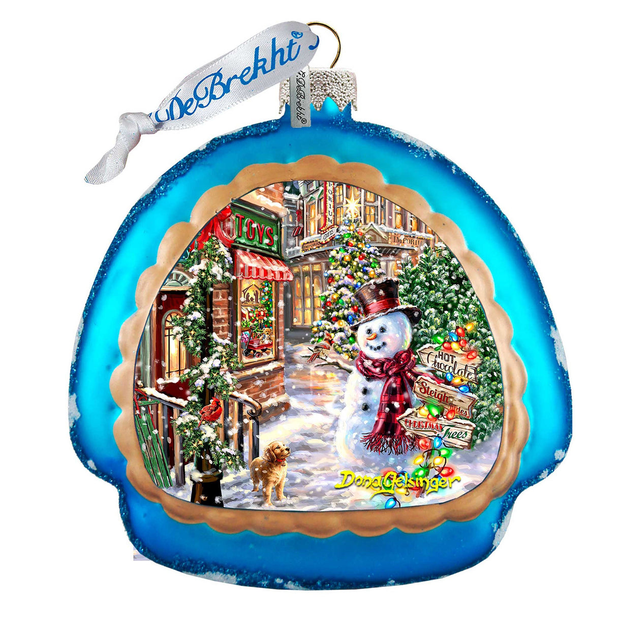 Adorno de cristal con forma de copo de nieve de D. Gelsinger - Decoración navideña - 756-101-DG