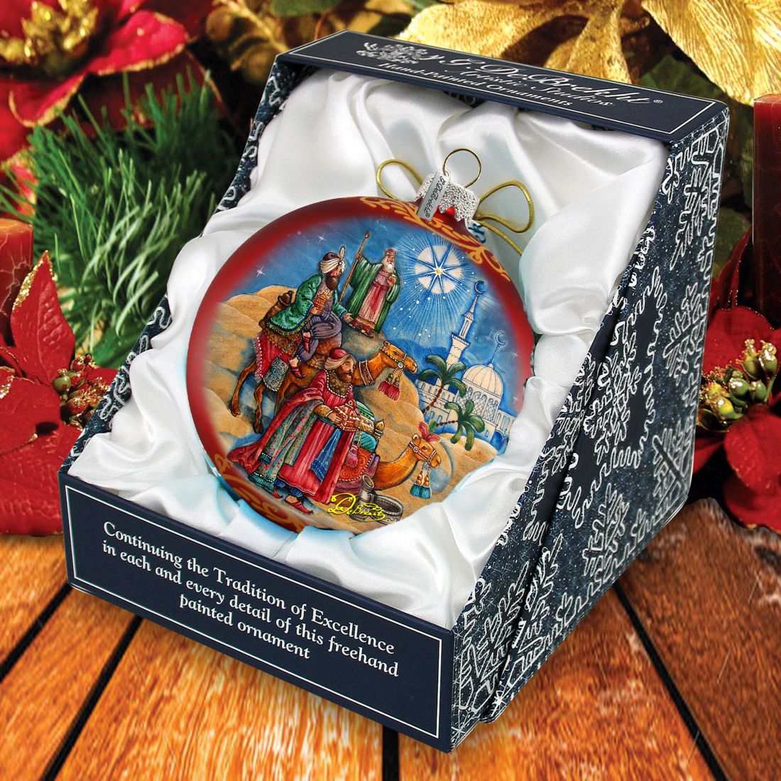 The Journey of the Three Kings Glass Ornament Limited Edition by G. DeBrekht - Nativity Holiday Decor - 73906