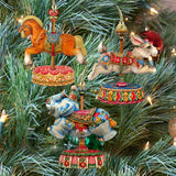 Carousels Wooden Ornaments Set of 3 by G. DeBrekht - Christmas Decor - 8100030S3