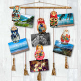 Nested Dolls Decorative Wooden Clip-on Ornaments Set of 6 by G. Debrekht - Christmas Decor - 8090130C-S6