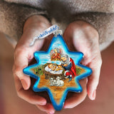 Adorno de cristal con forma de estrella del norte de G. DeBrekht - Decoración navideña - 755-032