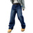 Mens Baggy Jeans Y2K Streetwear Empires Pants Wide Leg Hip Hop Extra Loose Fit for Skater Denim Long Casual Trousers(5002-Dark Blue-L) - Lootquake