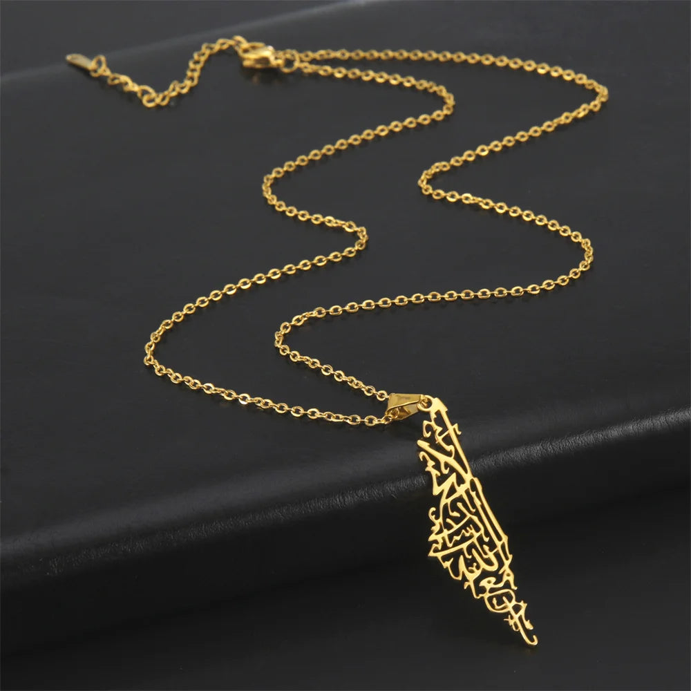 Unisex Stainless Steel Hollow Map Necklaces - Lootquake