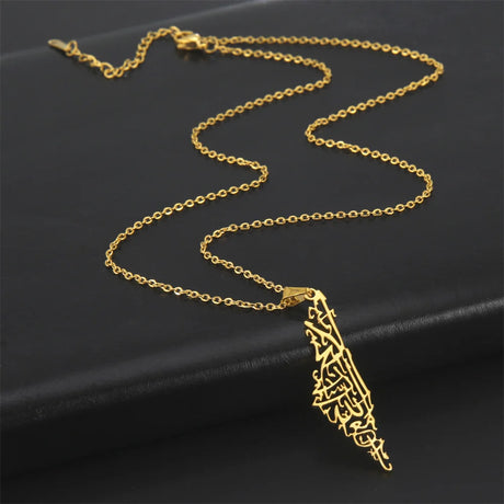 Unisex Stainless Steel Hollow Map Necklaces - Lootquake
