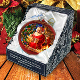 Adorno navideño grande de cristal rojo de Gelsinger - Lista de deseos - 73925R-DG
