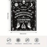 Couverture gothique amusante et effrayante, motif crâne, soleil, lune, sorcière, noire, pour adultes, décoration de literie gothique pour Halloween, cadeaux, douce et moelleuse, en flanelle, pour canapé, bureau, lit, camping, voyage
