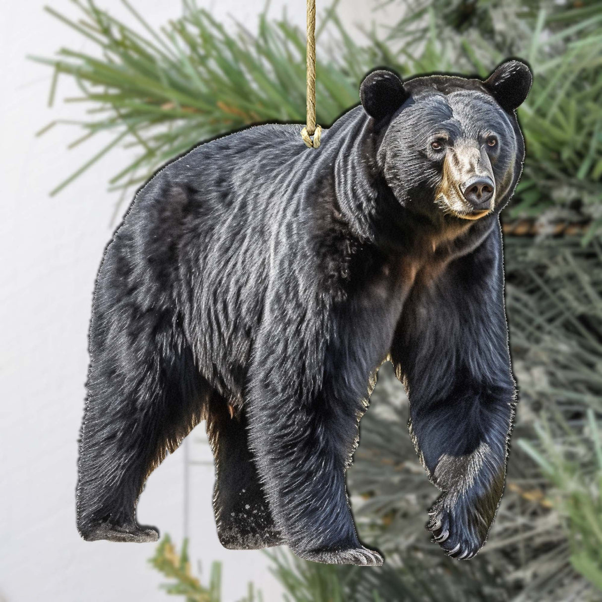 Adornos de madera de oso negro de Alaska de G.Debrekht - Decoración navideña con temática de vida silvestre - 8710105-1