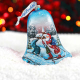 Sledging Santa Ball Glass Ornament by G. DeBrekht - 73442