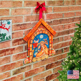 Village Nativity Door Decor by G. DeBrekht - Nativity Holiday Decor - 8152630H