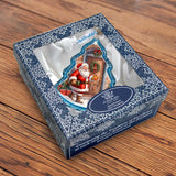 Adorno de vidrio para árbol de Navidad con Papá Noel llamando a la puerta, de G. Debrekht - Decoración navideña con muñeco de nieve de Papá Noel - 762-030