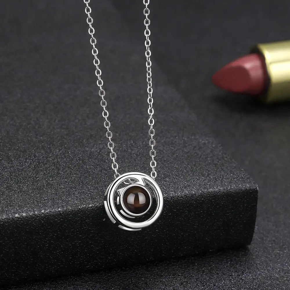 S925 Silver Necklace Female Language Projection - Lootquake