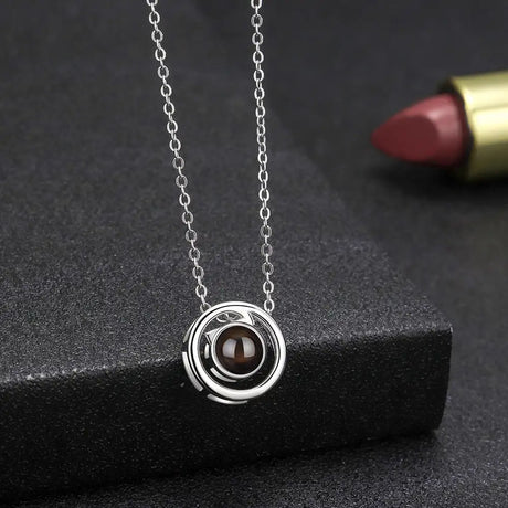 S925 Silver Necklace Female Language Projection - Lootquake