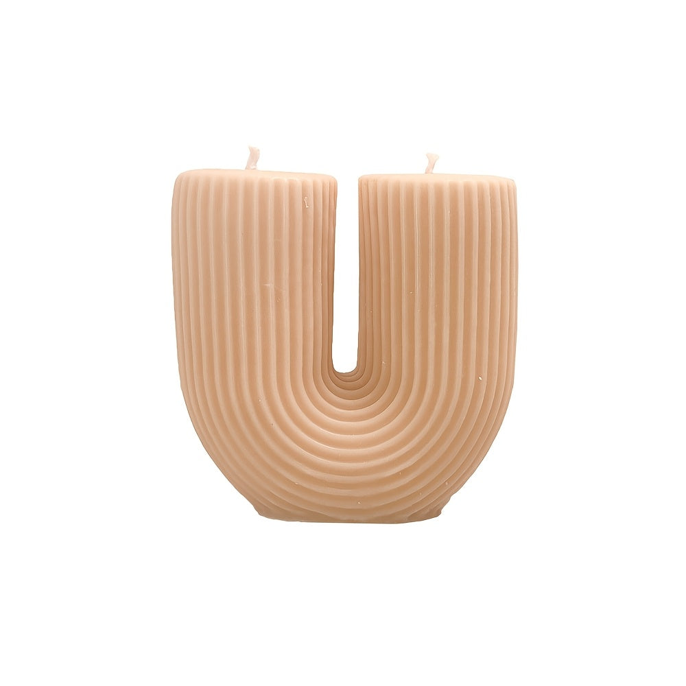 1pc 200g U-shaped Aesthetic scented candle for holiday birthday gift or home decor