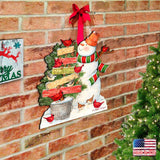 Joy Love and Peace Snowman Door Decor by Susan Winget - Christmas Santa Snowman Decor - 8471108H-SW