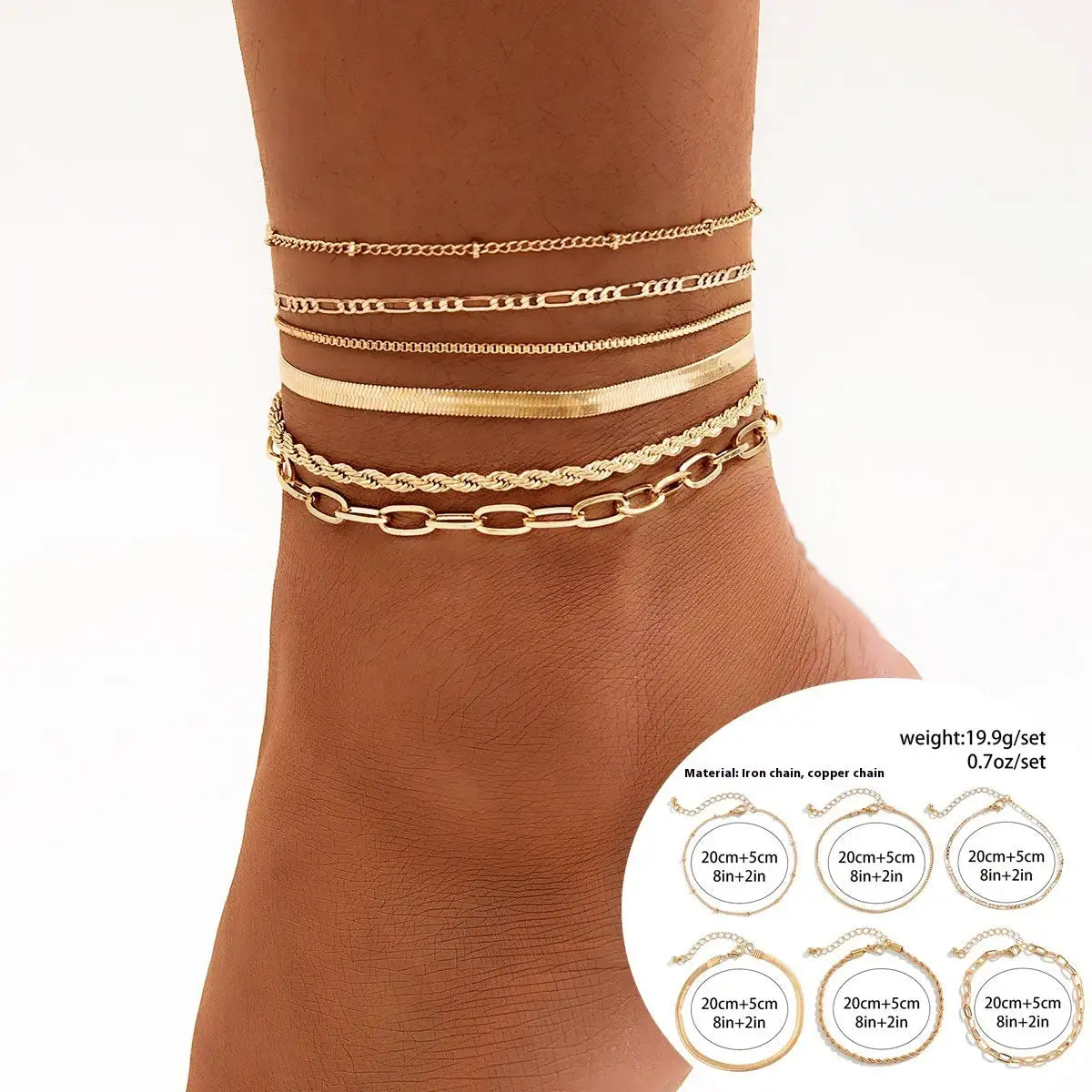 Sweet Cool Leisure Rhinestone Beach Anklet Foot Ornaments - Lootquake