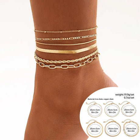 Sweet Cool Leisure Rhinestone Beach Anklet Foot Ornaments - Lootquake